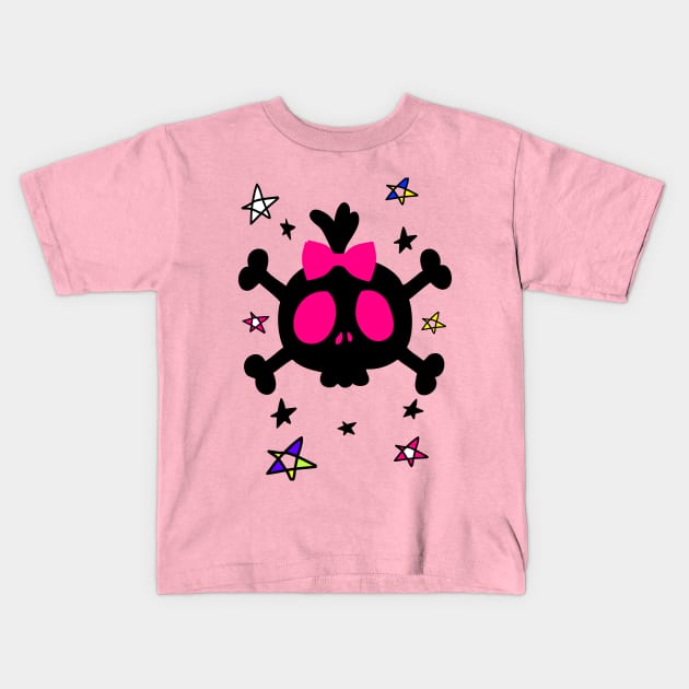 Cute skull Kids T-Shirt by CindyS